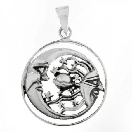 Collar sol & luna universo Plata de Ley |Karissma