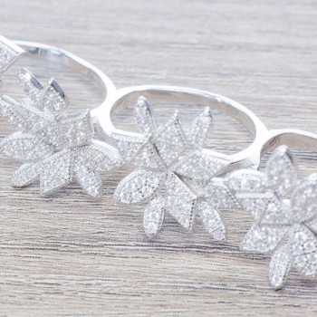 Anillo triple microsetting Plata de Ley 925