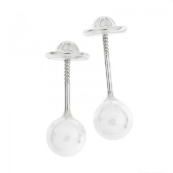 Pendientes bola con tuerca de seguridad Plata de Ley - Karissma 2