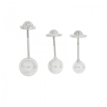 Set 3 pendientes tamaño ascendente Plata de Ley - Karissma