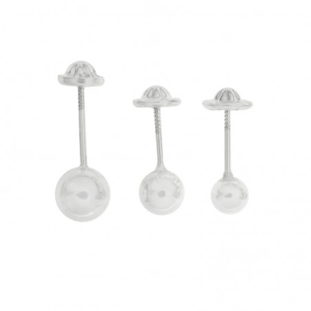 Set 3 pendientes tamaño ascendente Plata de Ley - Karissma