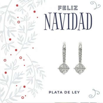 Pendientes de fiesta con circonitas Plata de Ley - Karissma