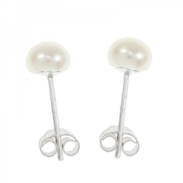 Pendientes perla de agua dulce Plata de Ley 925