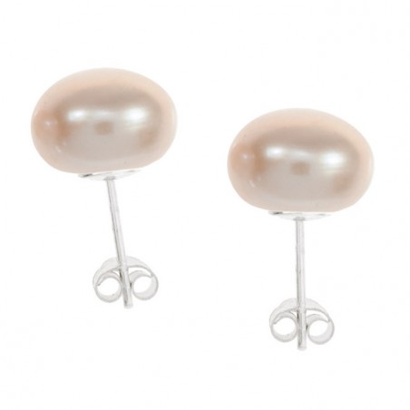 Pendientes perla cultivada rosa Plata de Ley 925 - Karissma