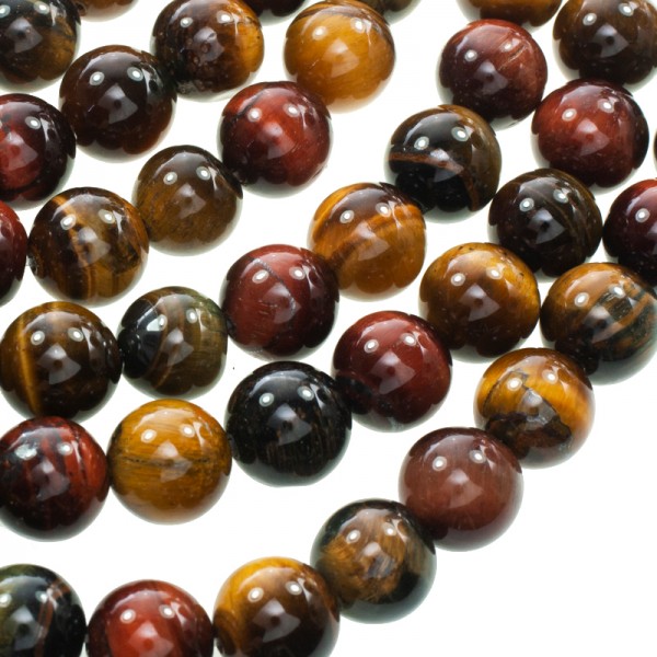 Ojo de tigre tres colores tira de 40 cm - Karissma