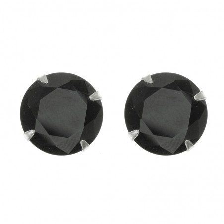 Pendientes redondos con circonita Plata de Ley 925 - Karissma