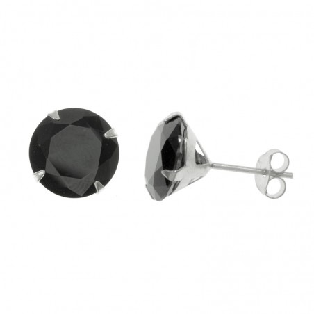 Pendientes redondos con circonita Plata de Ley 925 - Karissma