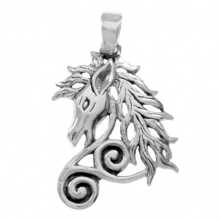 Colgante caballo espirales Plata de Ley - Karissma