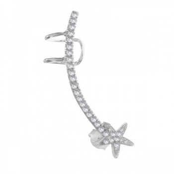 Pendientes trepador con estrella Plata de Ley - Karissma