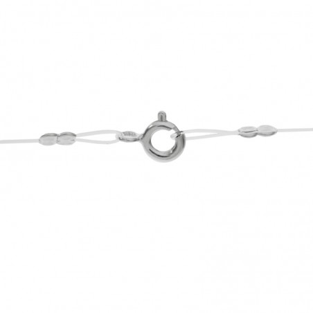 Collar invisible ojo turco nácar Plata de Ley - Karissma