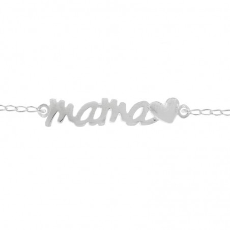 Pulsera o collar Mamá corazón Plata de Ley - Karissma