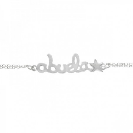 Pulsera doble Abuela estrella Plata de Ley - Karissma