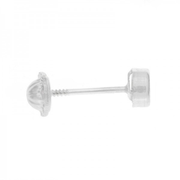 Pendientes bebé circonita malva Plata de Ley - Karissma