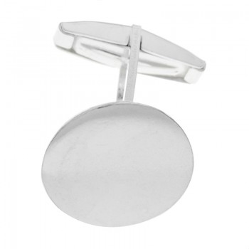 Gemelos diseño redondo Plata de Ley - Karissma 2