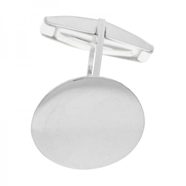 Gemelos diseño redondo Plata de Ley - Karissma