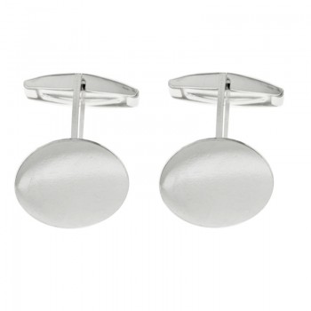 Gemelos diseño redondo Plata de Ley - Karissma