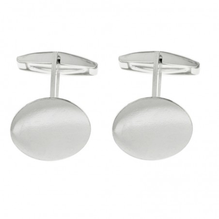 Gemelos diseño redondo Plata de Ley - Karissma