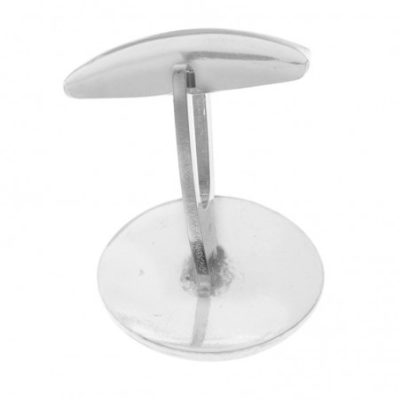 Gemelos diseño redondo Plata de Ley - Karissma