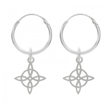 Aros con nudo de bruja Plata de Ley - Karissma