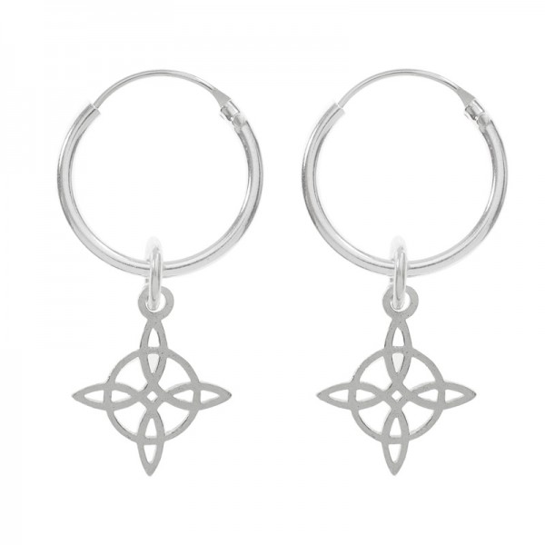 Aros con nudo de bruja Plata de Ley - Karissma