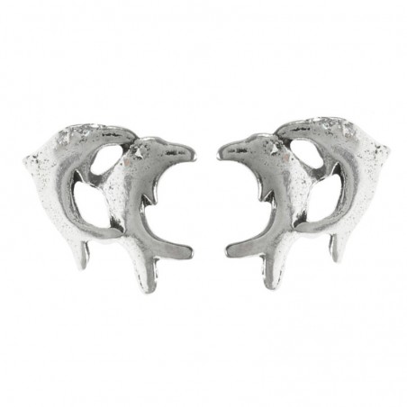 Mini pendientes delfín Plata de Ley 925