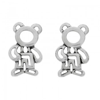 Pendientes osito calado Plata de Ley 925 - Karissma
