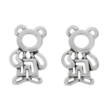 Pendientes osito calado Plata de Ley 925 - Karissma