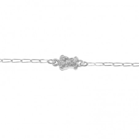 Pulsera niña osito Plata de Ley - Karissma