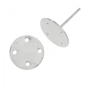 Base pendientes perforada Plata de Ley - Karissma