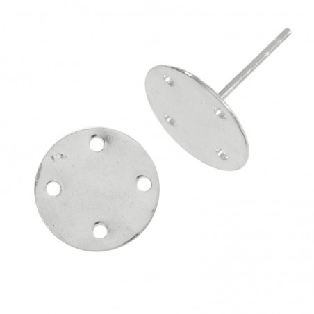 Base pendientes perforada Plata de Ley - Karissma