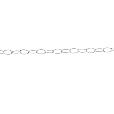 Cadena oval para alargue Plata de Ley- Karissma