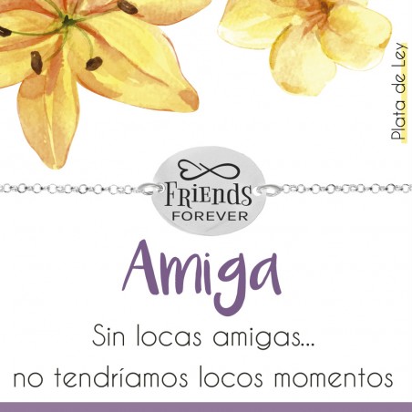 Pulsera Amigas Forever Plata de Ley - Karissma