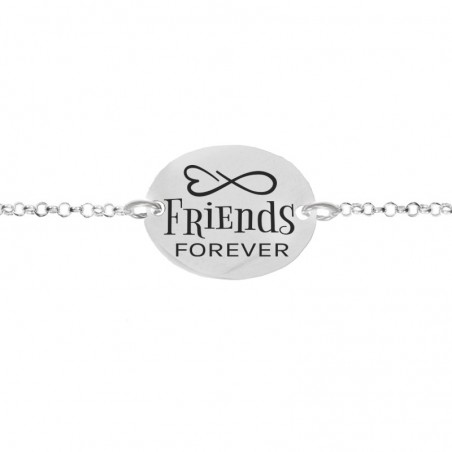 Pulsera Amigas Forever Plata de Ley - Karissma