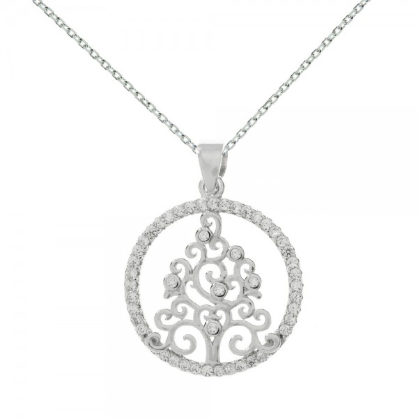 Colgante abeto circonita Plata de Ley 925