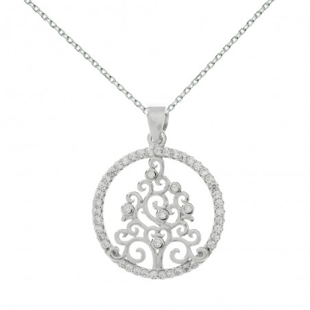 Colgante abeto circonita Plata de Ley 925