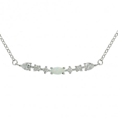 Collar circonitas blancas Plata de Ley 925 - Karissma