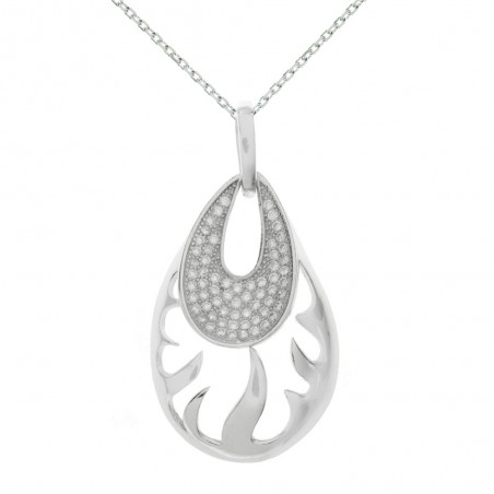Colgante gota Plata de Ley rodiada - Karissma