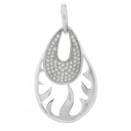 Colgante gota Plata de Ley rodiada - Karissma