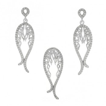 Conjunto gota microsseting rodio Plata de Ley 925 - Karissma