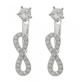 Pendientes ear jacket infinito Plata de Ley - Karissma