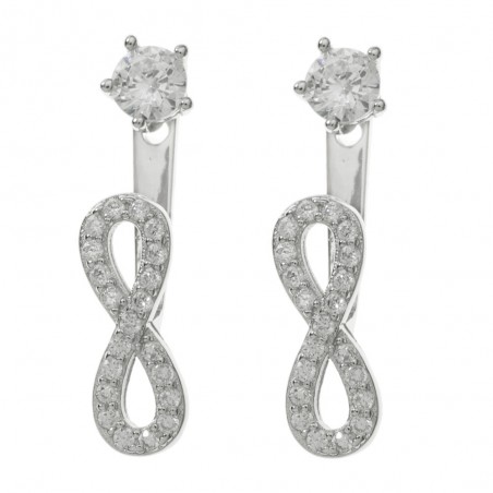 Pendientes ear jacket infinito Plata de Ley - Karissma