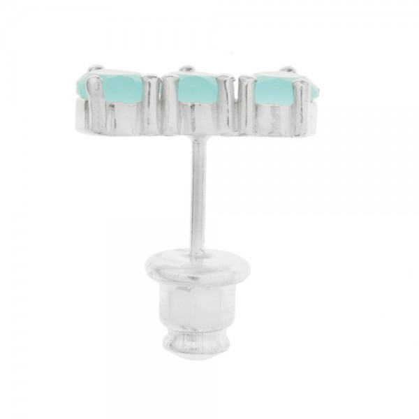 Pendientes triple gota de zirconia Plata de Ley 925 - Karissma