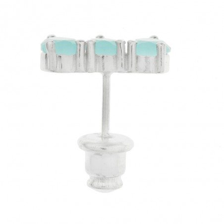 Pendientes triple gota de zirconia Plata de Ley 925 - Karissma