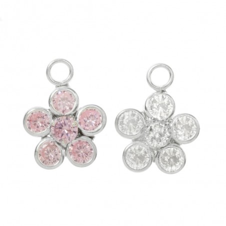 Colgante flor circonitas Plata de Ley - Karissma