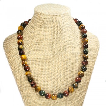 Collar Ojo de Tigre Gato Halcón & Plata de Ley - Karissma