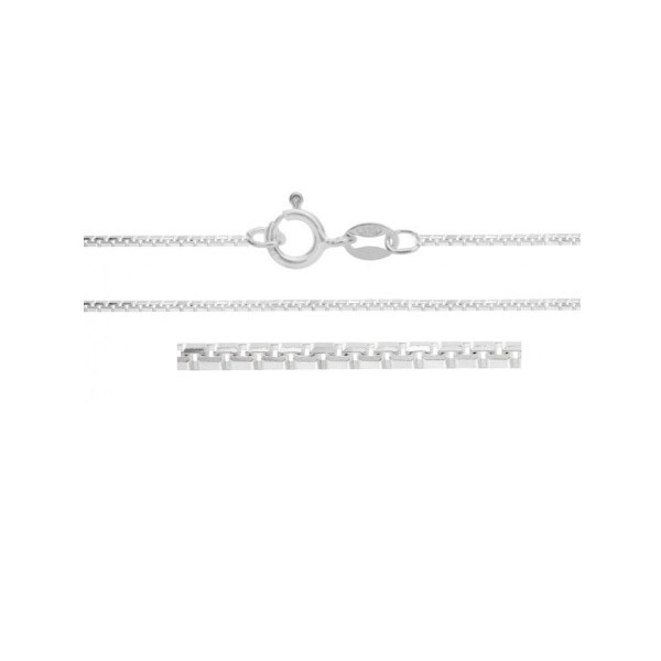 Cadena cubo Plata de Ley 925