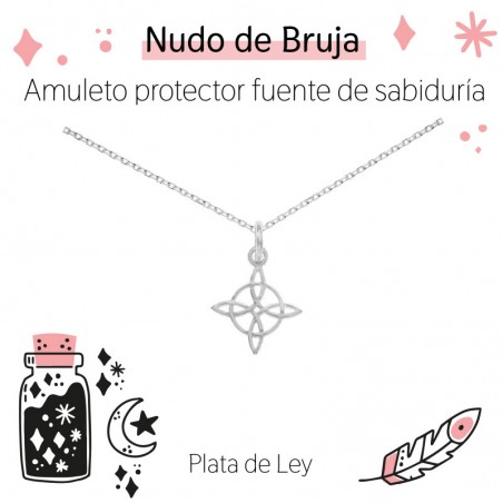 Collar Nudo de Bruja Plata de Ley - Karissma
