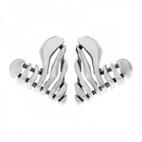Pendientes corazón oxidado Plata de Ley 925 - Karissma