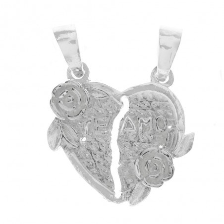 Colgante para dos Te Amo Plata de Ley - Karissma