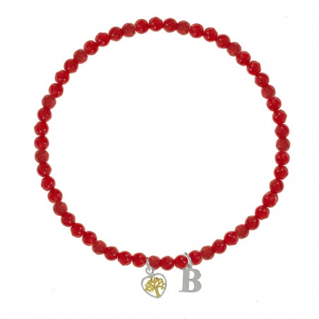 Pulsera San Valentín letras iniciales Plata de Ley - Karissma